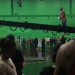 Nicole Kornet Instagram - Playing basketball like a snake is not as sexy as the big screen portrays. Myself in a mocap suit is here to prove it. #WhiteMamba Warner Bros. Studios