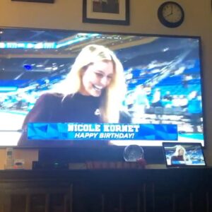 Nicole Kornet Instagram - My coach just sent this to me. I had never seen the TV version before. Games without fans means no Super Shot. And no Super Shot means no chance to take back what was once mine! I couldn’t redeem the car because the contract stated I had to be four years removed from basketball. Well, four years have come and gone now, baby! Let’s win some Kias. #GoBruins #iKia