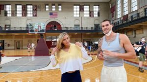 Nicole Kornet Instagram - I’ve always loved the entertainment industry. Sure, Blake Lively may be a big reason for that, but how does a little ole bball player from Lexington, KY break in?? “Hustle” was my first behind-the-scenes gig working as a basketball coordinator. Some highlights? I got to cast my dad as the Head Coach of the Boston Celtics. I got to meet my best friend, Oliver, and explore the city of Philly for 8 months together. I got to cast an awesome group of basketball players from across the country who had their dreams come true playing under Coach Sandler. This little ole bball player from Lexington even got thrown a line. Making movies is no cake walk, but it’s my dream job, and I will continually be thankful for the gift that was UCLA, the game of basketball, and…yeah I’ll say it…Blake Lively.