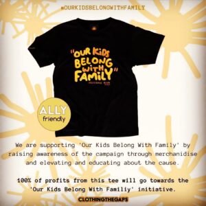 Nicole da Silva Instagram - Head over to @clothingthegaps where 100% of profits from their #OurKidsBelongWithFamily tee will go to the @ourkidsbelongwithfamily initiative | Sorry means you don’t do it again ❤️💛🖤