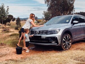 Nicole da Silva Instagram - It’s school holidays, get them started young. Am I right @altovolkswagennorthshore ?! #WashMyTiguan #FunForTheWholeFamily #HasToPayRentSomehow