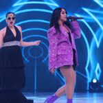 Nikhita Gandhi Instagram - New Years pe you got a jhalak of what’s coming next, So now stay tuned to @sonytvofficial this weekend for it 💜 #wildcard #nikhitagandhi #performance #burjkhalifa #jhalakdikhlajaa
