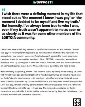 Nikki Blonsky Instagram - Thank you @huffpost for giving me this platform to share my journey and experience as a gay woman with the world. I hope my words can inspire you to live your truth whatever it may be and know you will always have support and love from myself and the community!