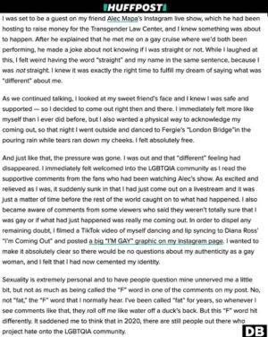 Nikki Blonsky Instagram - Thank you @huffpost for giving me this platform to share my journey and experience as a gay woman with the world. I hope my words can inspire you to live your truth whatever it may be and know you will always have support and love from myself and the community!