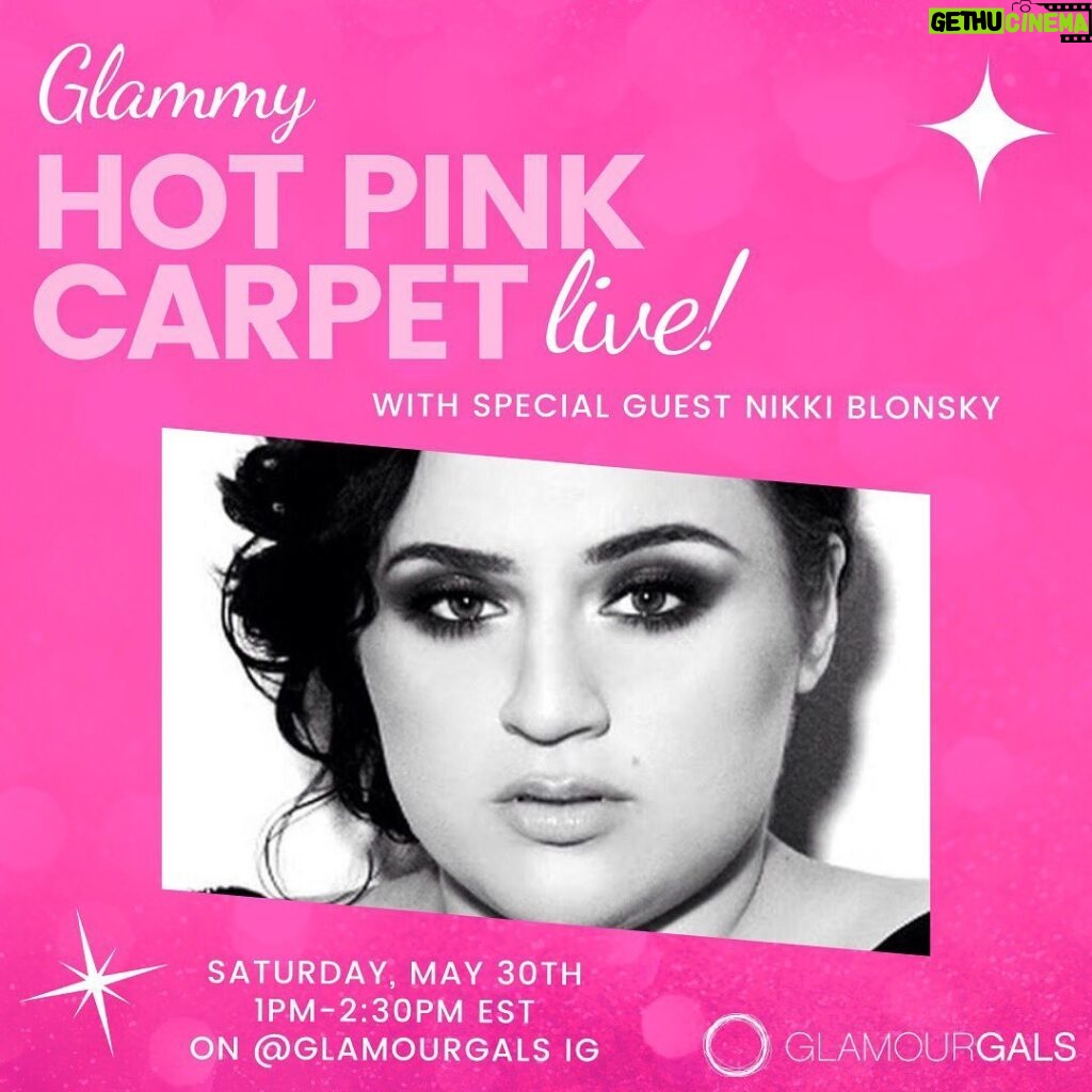 Nikki Blonsky Instagram - Excited to be part of this amazing organization! Tune in for the -6th annual Glammy Scholorship Awards this Saturday, May 30th from 1-2:30pm EST! Head over to @glamourgals insta to catch the live pink carpet! See you there! #glammys #ggmovment #glamourgals