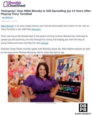 Nikki Blonsky Instagram - Loved chatting with @showbizcheatsheet! Check out the article to see what #Hairspray still means to me and let me know which song from the movie is your favorite! Maybe I’ll sing it on my next story...you never know....