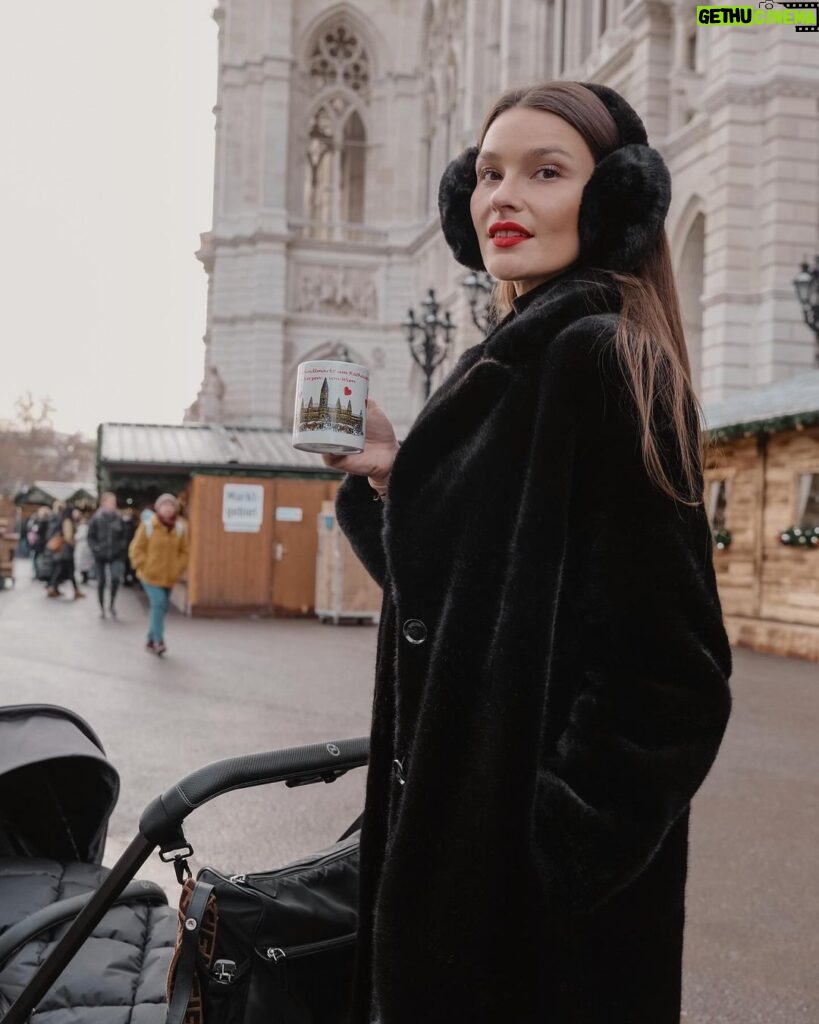 Nikol Švantnerová Instagram - Vánoční Vídeň🎀 Tentokrát celá rodina pohromadě, @patasvantner se nám po roce vrátil, tak jsem ho hned z letiště vytáhla nasát atmosféru. #christmastime Wiener Christkindlmarkt