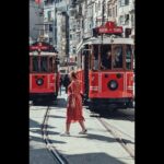 Nima Akbarpour Instagram - Lady in Red 💃 #IstiklalCaddesi #red #tramway #Istanbul #türkiyem 🇹🇷 Istiklal, Beyoğlu, Istanbul