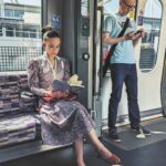 Nima Akbarpour Instagram - Sunshine, Pages, and Tranquil Rails: Where words dance in golden beams. #reading #book #bookworm #sun #sunshine #elizabethline London, Unιted Kingdom