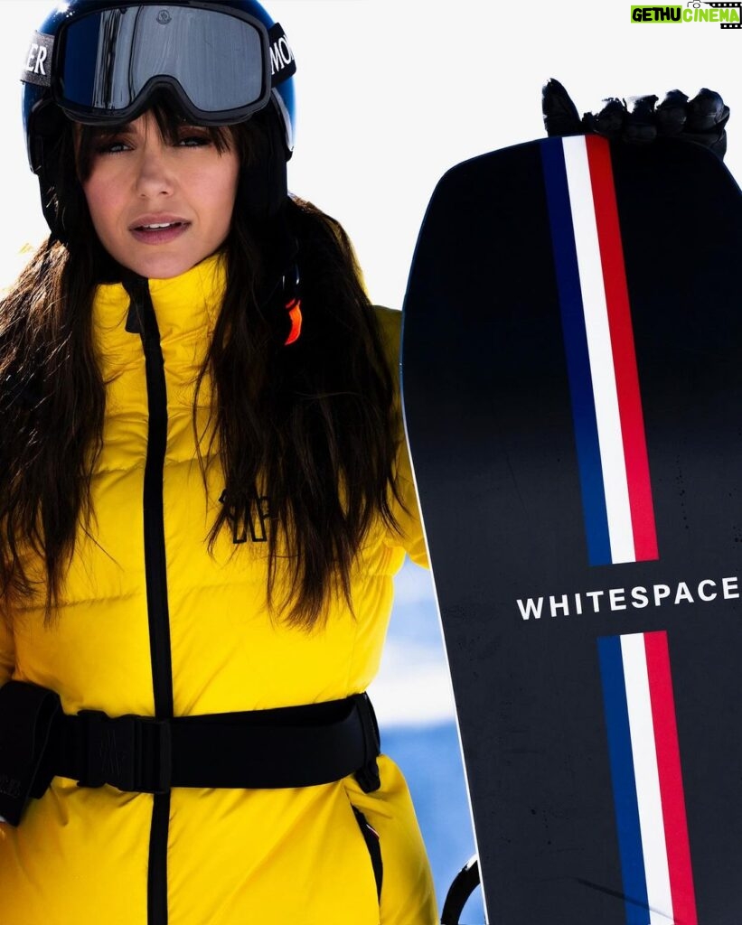 Nina Dobrev Instagram - Whitespace x Moncler - the collab of our dreams. Limited edition Snowboard available on Moncler.com @whitespace_____ @moncler