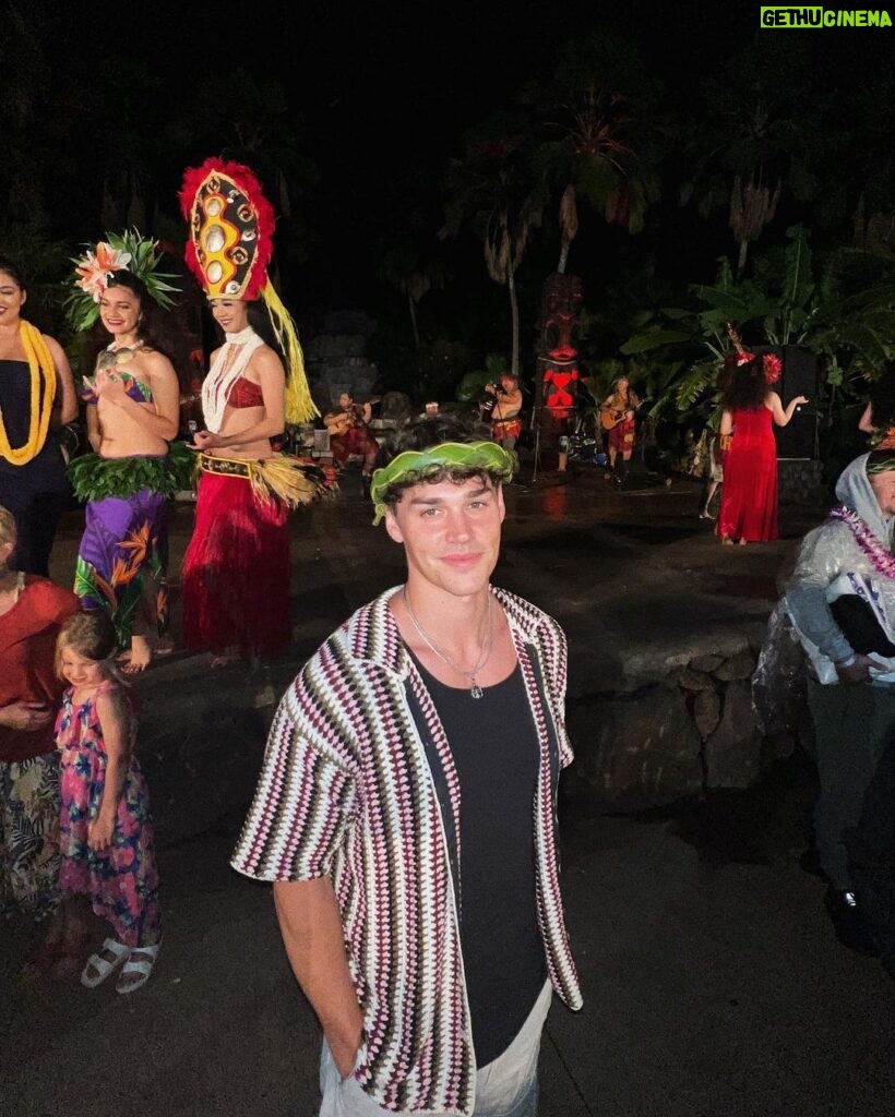 Noah Beck Instagram - somehow didn’t get a pic of the food at the luau