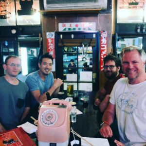 Nobi Nakanishi Instagram - Great to hang with the team for our Leviathan Chronicles production retreat. Heading towards our winter release one sake at a time.
