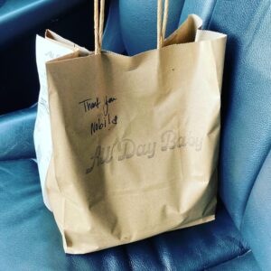 Nobi Nakanishi Instagram - The smell - intoxicating. The sandwiches - gone in 60 seconds! Thanks @alldaybaby and @lientigre for turning an excruciatingly late lunch into a future habit. Love this place!