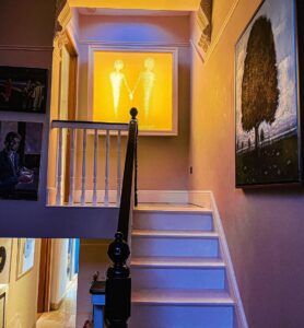 Norah Casey Instagram - WE ARE STARDUST... In my house I have a light installation by artist Oisin Byrne called “we are stardust”. It’s a magical recreation of two people intertwined in starlight and it has always lived at the top of the stairs leading to our bedroom. Richard had cancer in most of his major organs but it was the cancer in his spine that was the most debilitating. And as it became harder and harder for him to climb those stairs he would stare at that installation as he paused to catch his breath and gather his strength to take another step. Some evenings we remained there for 30 minutes or more as he steadfastly made his way purposefully up those stairs – refusing all offers of help. Most of these journeys would begin with Dara and myself encouraging him, distracting him. Dara would try to tell him something funny - trying to find normality in the tragic circumstances that led to his wonderful strong dad making that painful journey. Sometimes we ran out of words. It was during one of those long moments of silence that Richard paused and said “I believe in star dust” – it was a phrase that he repeated often after that – a sort of mantra that gave him the grit to see through those terrible days – a comfort that he would re-join the cosmos from whence he came. The light installation was so important to him. Yet if you analyse it – decompose it - what it amounts to is a light shining through pinpricks on paper. But the key is the light – the illumination. Because stars are only a vast collection of matter. It is only the tumultuous reactions of that spinning and thumping and heaving that releases the energy and creates the light that shines so brightly we can see it here on earth. Sending a million hugs to all who live with and beyond cancer and those, like me, who miss the stars we have lost that shone brightly in our lives. The stardust that makes up our universe #worldcancerday