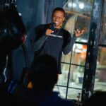 Nore Davis Instagram - Feels good to be back. I had to find a new carrot to chase on this capitalist treadmill we are all running on, but the only difference is I can actually grab the carrot, bite it, and then sit the fuck down, lol photo @dozaphoto venue @streettalkcomedy drip @ricconoirstudios Next show: ELEMENT. @unionhallny 2/24. Link in bio. #standupcomedy #noredavis #offbroadway #newyork #comedy