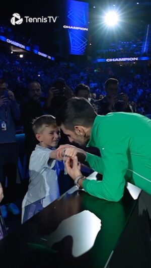 Novak Djokovic Instagram - Win or lose, family is what matters most ❤️ @djokernole 
.
#tennis #tennistv #atp #sports #djokovic #sinner #nittoatpfinals