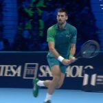 Novak Djokovic Instagram - Nobody does it better 🤸‍♂️ @djokernole . #tennis #tennistv #atp #sports #djokovic #hurkacz #nittoatpfinals Turin, Italy