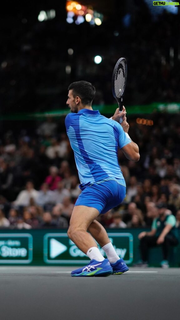 Novak Djokovic Instagram - 🇷🇸 7/6(3) Djokovic pushes this thrilling match into a decider 🔥 #RolexParisMasters Rolex Paris Masters