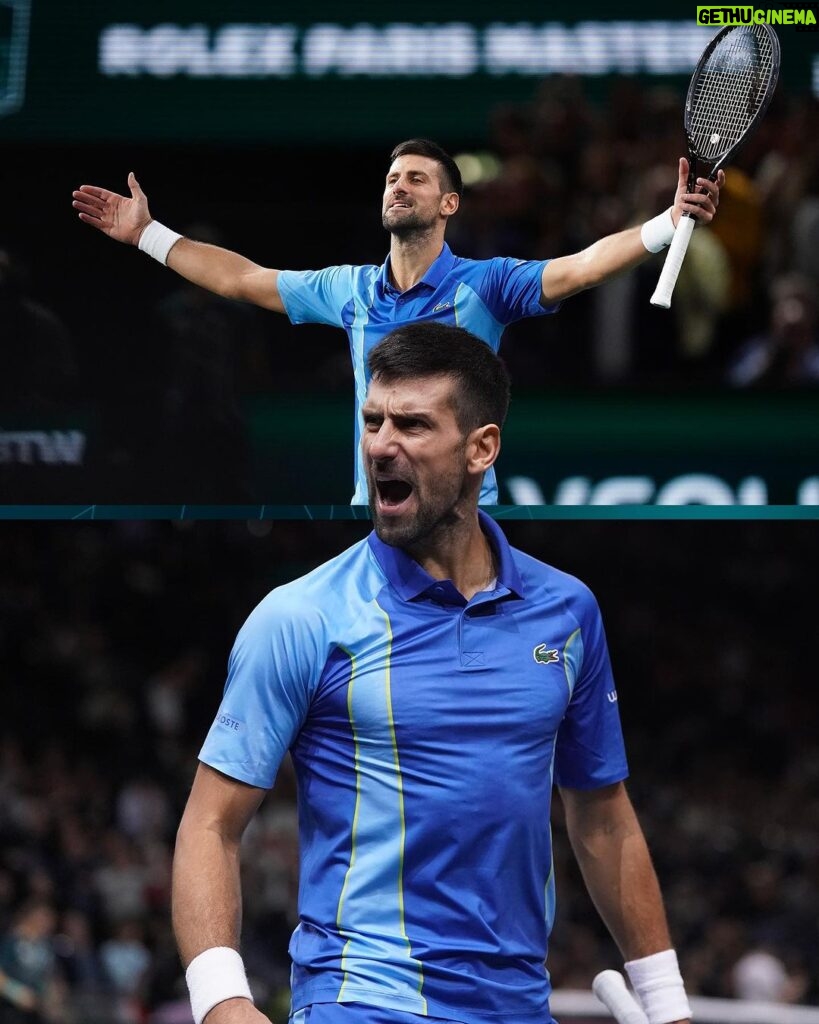 Novak Djokovic Instagram - 76th Masters 1000 SF and counting ⏳ #RolexParisMasters Rolex Paris Masters