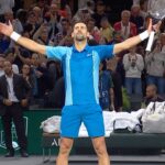 Novak Djokovic Instagram - Djokovic hits the Jude Bellingham celebration 🥶 #tennis #tennistv #atptour #rolexparismasters
