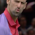 Novak Djokovic Instagram - Smooooth as you like 😲 @djokernole impressing himself! . #tennis #tennistv #atp #sport #Djokovic #RolexParisMasters Paris, France