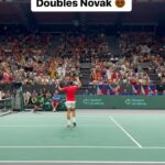 Novak Djokovic Instagram - @djokernole & @cacko90 getting the crowd ROARING 💥 #DavisCup