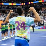 Novak Djokovic Instagram - 🏆🙏🏼2️⃣4️⃣💜💛 #USOpen US Open Tennis