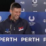 Novak Djokovic Instagram - Novak Djokovic shocked everyone at the press conference by speaking Chinese 🗣🇨🇳 #tennis #atp #unitedcup #djokovic #chinese