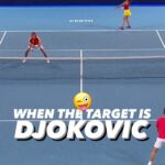 Novak Djokovic Instagram – Target practice @zhengqinwen_tennis 🎯😜

#UnitedCupTennis Perth, Western Australia