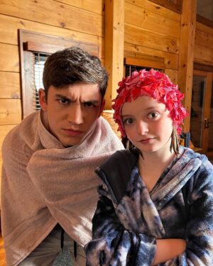 Olive Elise Abercrombie Instagram - Nicest cast/crew award 🏆 @theotherzoeymovie Thank you so much for having me, I had the best time on this movie and learned a ton.  Thank you Andie/Patrick for being the best screen parents and THANK YOU big bro Drew for always goofing around with me and introducing me to Kubo and the Two Strings, it has been one of my favorites ever since. 
#theotherzoey