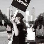 Olive Elise Abercrombie Instagram – ✊ Thanks to all the organizers today (and @kingofpops 😋) for a beautiful solidarity walk. 
#sagaftrastrong #wgastrong #atl Atlanta, Georgia