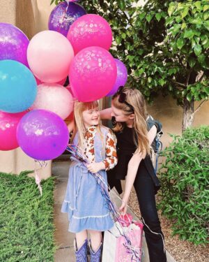 Olive Elise Abercrombie Instagram - 🎈12🎈 
Thanks to everyone on set for making it such a special day! 

Ps - 2 years ago Olive was turning 10 on her last day shooting Outer Range season 1 (swipe for sad split screen 😭)