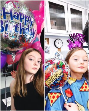 Olive Elise Abercrombie Instagram - 🎈12🎈 
Thanks to everyone on set for making it such a special day! 

Ps - 2 years ago Olive was turning 10 on her last day shooting Outer Range season 1 (swipe for sad split screen 😭)