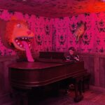 Olive Elise Abercrombie Instagram - Blending in at @meowwolfsantafe {swipe to the end for a flashback of Olive playing the creepy closet piano back in 2021 🥲} Meow Wolf Santa Fe