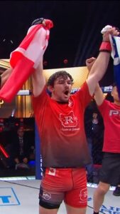 Olivier Aubin-Mercier Instagram - 𝑪𝒂𝒏𝒂𝒅𝒊𝒂𝒏 𝑮𝒂𝒏𝒈𝒔𝒕𝒆𝒓 doing 𝑪𝒂𝒏𝒂𝒅𝒊𝒂𝒏 𝑮𝒂𝒏𝒈𝒔𝒕𝒆𝒓 things 🇨🇦👊 @oliaubin’s 2️⃣0️⃣2️⃣3️⃣in 6️⃣0️⃣seconds ⏱️ #PFLWorldChampionship