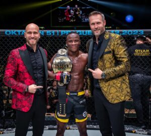 Ondřej Novotný Instagram - And NEEEEW 👑
@oktagonmma featherweight champion

What a journey with this young man🤩🙏
Happy for you my friend🔥✌️ @keitaplusser