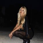 Pamela Reif Instagram - anzeige | a golden light in the dark 🪩✨ sunset light might be my favorite - but I just bought myself a flash camera 👀👀👀😂 that worked preetttttyyyy good, right? Now we got a new level of “my favorite color is black” Wearing the new @calzedonia autumn / winter tights from the recent party collection 🪩 #nightlife #backtobed #haha #calzedonia #feelgoodincalzedonia Ibiza, Spain