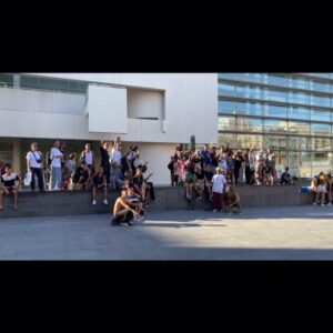 Pat Duffy Instagram - Moment in time at Macba!! Couldn’t ask someone to put in 3hrs to film a trick for IG(minimum these days😂) so just gathered everybody around for an epic memory! ThNks @pal_photo for this🙏🏻 and @twinkstpk 📹 you can check @twinkstpk YouTube for the full day festivities w/myself @flomarfaing @chany1 and a bunch more. And huge Thanks to everyone pictured here🙏🏻🙏🏻💯💯⚡️⚡️ @planbofficial @etniesskateboarding @ojwheels @independenttrucks @paradoxgrip @biggestlittleskateboardco