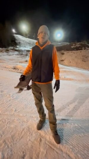 Pat Duffy Instagram - Snowskate night w/ @sledesnowsk8 at @paminne_ski park. Super fun lil sesh! Get 1 here http://www.sledesnowsk8.com