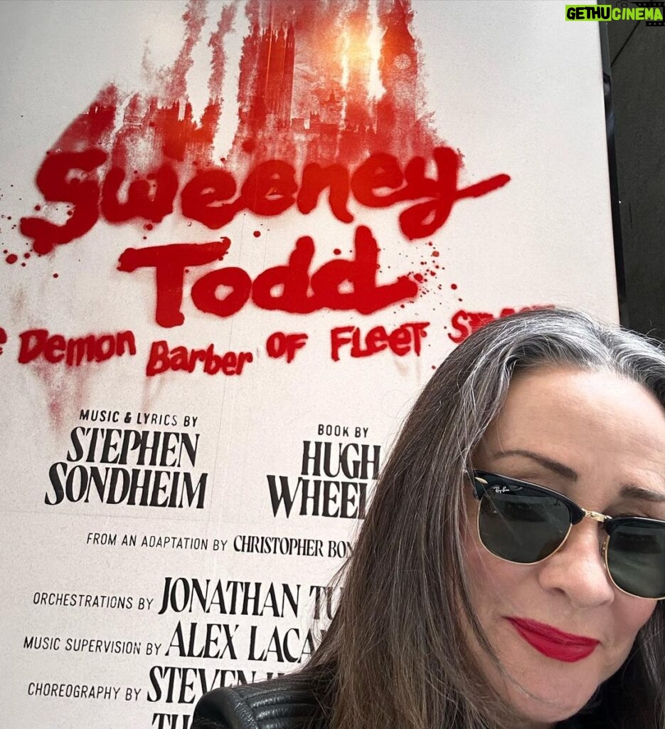 Patricia Heaton Instagram - Bucket list!  Sweeney Todd is my all-time fave musical. The original Broadway production closed in 1979, the year before I moved to NYC. I’ve seen concert productions and the stripped down version with Patty Lupone (which was incredible) but finally a full blown version! Josh Groban was out for the matinee but the outrageously talented @nikriz killed it as Sweeney! The audience was wildly enthusiastic. And @annaleighashford redefines Mrs. Lovett with her beautiful voice and superb comic timing. Thrilling!!! @sweeneytoddbway 👏👏