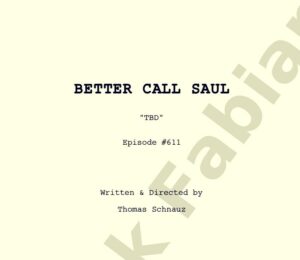 Patrick Fabian Instagram - Tonight.

Episode 611
“Breaking Bad”
Written & Directed by
#ThomasSchnauz

#BetterCallSaul

@amc_tv 
@bettercallsaulamc 
@amcplus 
@sptv