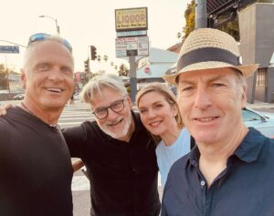 Patrick Fabian Instagram - Good Friends are the Best.💙

@therealbobodenkirk 
@rheaseehorn 
@peter_g