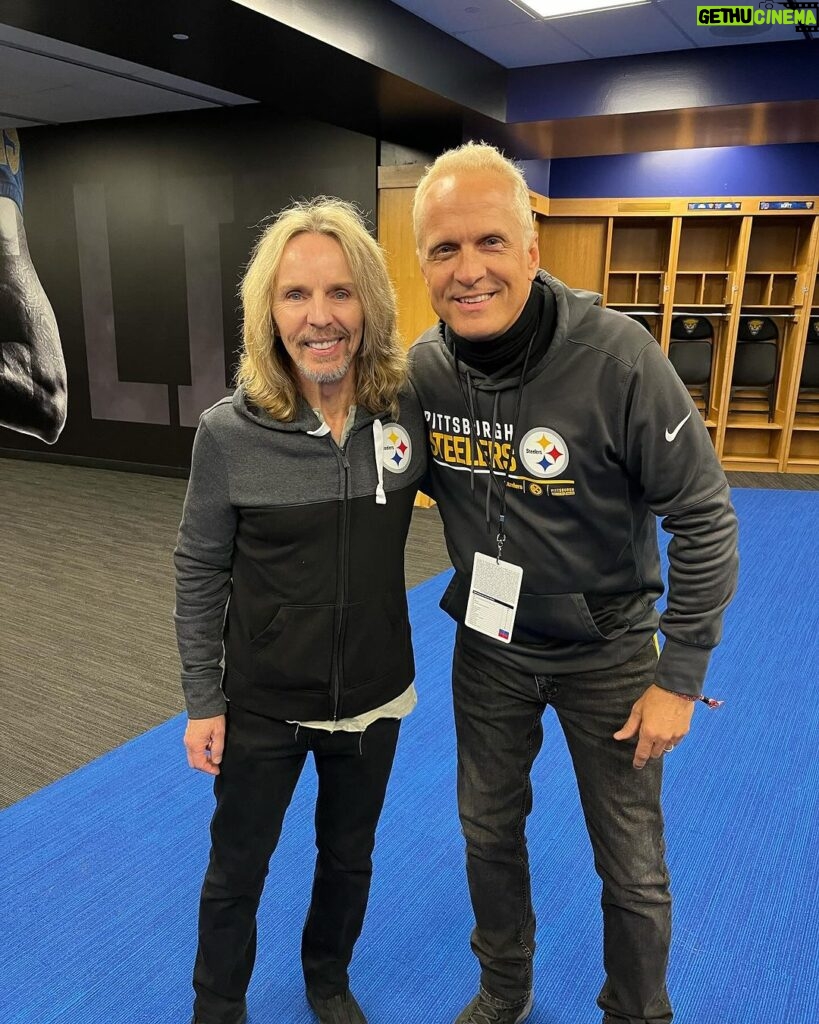Patrick Fabian Instagram - One week ago….A blast @acrisurestadium …..Thank You!!! @steelers for another dream come true….throwing on the field at halftime and supporting the Black & Gold with fellow yinzers @mingna_wen , @wwegraves & @tommyshaw of @styxtheband …..didn’t win last week, but always a fan, no matter what! #HereWeGo @steelers_nation_unite @kingofbayonne @steelernationcom