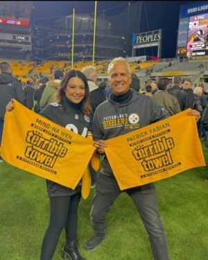 Patrick Fabian Instagram - One week ago….A blast @acrisurestadium …..Thank You!!! @steelers for another dream come true….throwing on the field at halftime and supporting the Black & Gold with fellow yinzers @mingna_wen , @wwegraves & @tommyshaw of @styxtheband …..didn’t win last week, but always a fan, no matter what!
#HereWeGo

@steelers_nation_unite 
@kingofbayonne 
@steelernationcom