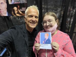 Patrick Fabian Instagram - Thanks to everyone who came out @stocktoncon to say hi……special shout out s to Lalo & Godzilla….and the HHM art and the RUSH Bear, and Cyborg Superman @originalfunko …..it was a whirlwind and a blast! 💙P

#stocktoncon #bettercallsaul #thelastexorcism  #dcanimatedmovies  #cyborgsuperman #xena #revyummypants