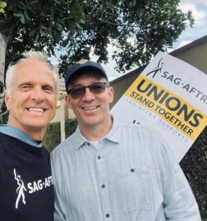 Patrick Fabian Instagram - I’m an empty suit & a smile without WRITERS. Proud to stand alongside my #Union Sisters & Brothers.

Here’s writers from #Lucifer  #VeronicaMars, #Bull,
#Doxxed, #Dynasty, #Barry

@sagaftra 
@wgawest 
@wgaeast 
#UnionStrong 💪

@mremilyheller @chrisrafferty @thatelaineloh @travisadonnelly #RobThomas
