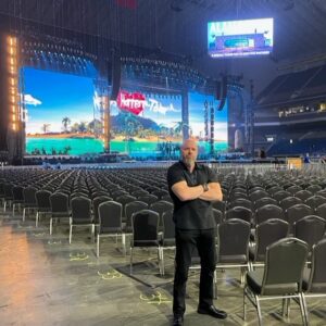 Paul Michael Lévesque Instagram - Visiting with our friend @badbunnypr tonight before his show at the @alamodomesa … home to the 2023 #RoyalRumble! #ToTheFuture
