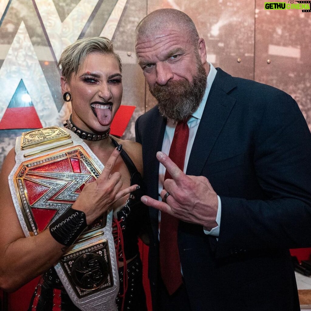 Paul Michael Lévesque Instagram - It’s been said that @rhearipley_wwe is the “future.” But #WrestleMania proved she is the HERE AND NOW!!!! Congratulations to the NEW #WWERaw Women’s Champion!!