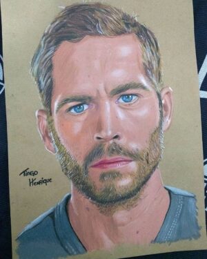 Paul Walker Instagram - Wow... Those eyes! ⁣
⁣
Amazing colored pencil sketch by @tibi.art from Brazil! 🇧🇷 #FanArtFriday #TeamPW
