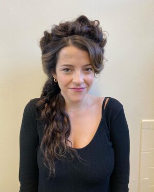 Paula Brancati Instagram - Me and my ponytail are excited for you to see the new season of Slasher!! First two eps drop on @amcplus & @shudder April 6th

Pics from our very first HMU test with the amazing @rae_galutira & @melaniequiggmakeup